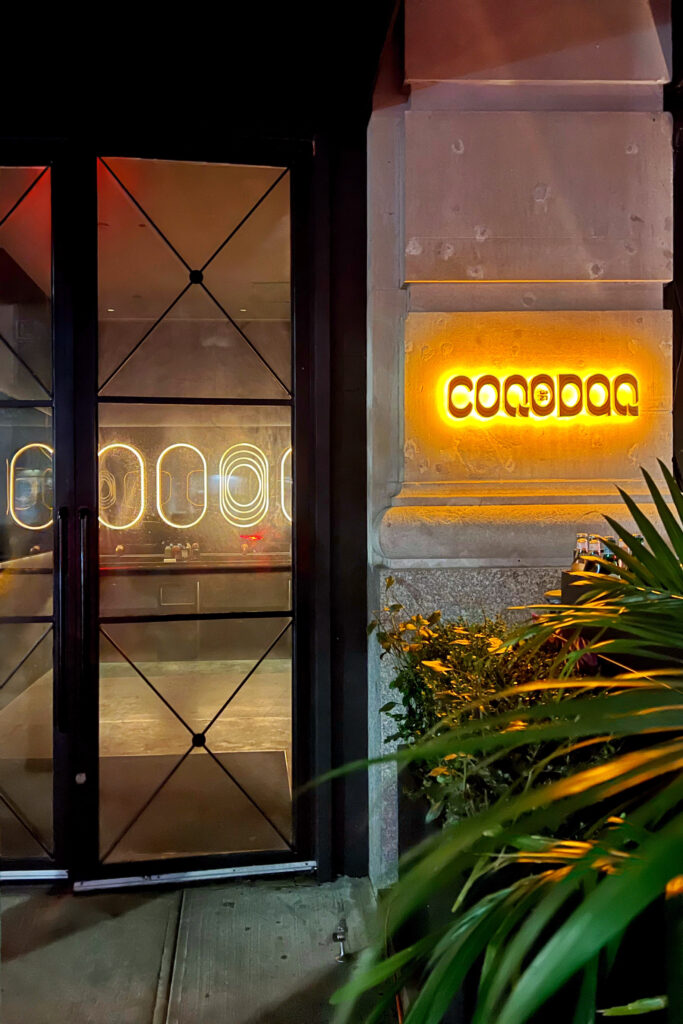 Cocodaq main entrance -  a restaurant that's one of New York City's most aesthetic spaces.