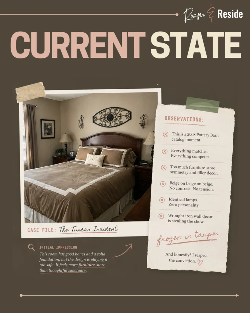 The Room Roast: A Dated Tuscan Bedroom Makeover - the Designer ...